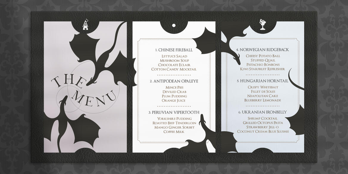 TR10MPH Menu. Collaboration with Luna Everard.