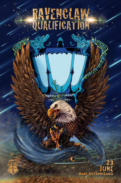 Hogwarts Triwizard 3.0 Ravenclaw Qualification Poster. Collaboration with Luna Everard.